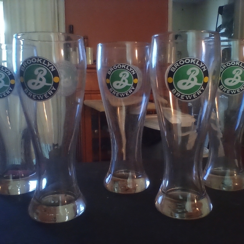 5 Brooklyn brewery pint glasses. Bought at actual brewery in brooklyn.